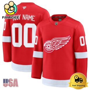 Detroit Red Wings Red Home Premium Custom Hokey Jersey
