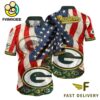 Green Bay Packers American Flag Hawaiian Shirt