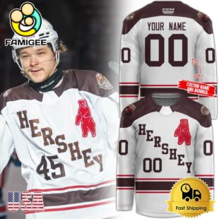 Hershey Bears Throwback Night 2025 Custom Name Hockey Jersey