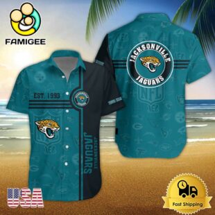 Jacksonville Jaguars NFL Logo Pattern Custom Hawaiian Shirt