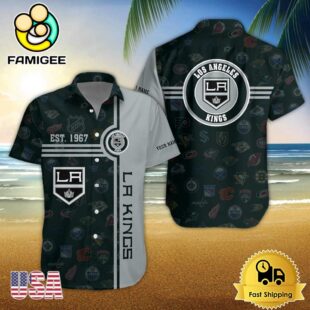 LA Kings Nhl Logo Pattern Custom Hawaiian Shirt