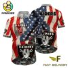 Las Vegas Raiders American Flag Hawaiian Shirt