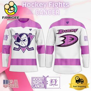 Limited Edition Anaheim Ducks Fights Cancer Hockey Jersey
