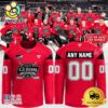 Los Angeles Kings LA Strong Black Custom Name Red Hockey Jersey