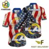 Los Angeles Rams American Flag Hawaiian Shirt