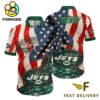 New York Jets American Flag Hawaiian Shirt