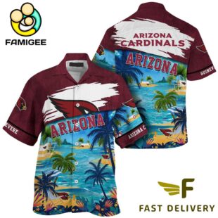 NFL Arizona Cardinals Hawaii Beach Custom Name Hawaiian Shirt