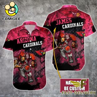 NFL Arizona Cardinals Warrior Mascot Custom Name Hawaiian Shirt