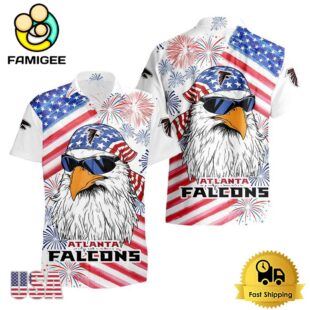 NFL Atlanta Falcons American Eagle Emblem Hawaiian Shirt