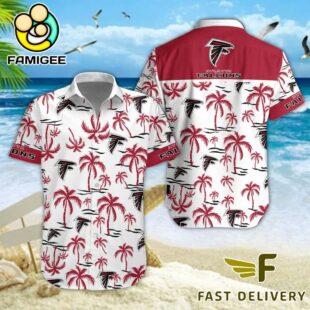 NFL Atlanta Falcons Coconut Logo Beach Hawaiian Shirt