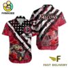 NFL Atlanta Falcons Football American Flag Mascot Custom Name Hawaiian Shirt