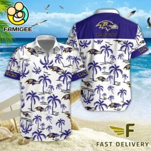 NFL Baltimore Ravens Coconut Logo Beach Hawaiian Shirt