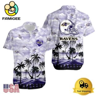 NFL Baltimore Ravens Coconut Palms Limited Edition Hawaiian Shirt