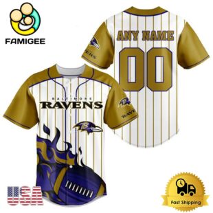 NFL Baltimore Ravens Game Day Ready Custom Baseball Jersey