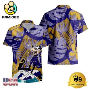 NFL Baltimore Ravens Goofy Disney Limited Edition Hawaiian Shirt