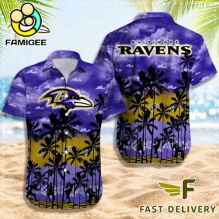 NFL Baltimore Ravens Logo Team Vintage Hawaiian Shirt