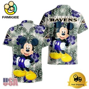NFL Baltimore Ravens Mickey Disney Limited Edition Hawaiian Shirt