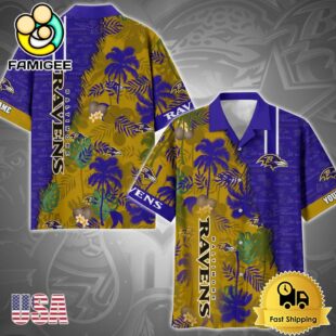 NFL Baltimore Ravens Tropical Style Custom Hawaiian Shirt