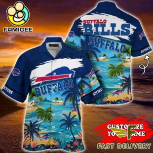 NFL Buffalo Bills Hawaii Beach Custom Name Hawaiian Shirt