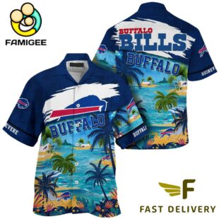 NFL Buffalo Bills Hawaii Beach Custom Name Hawaiian Shirt