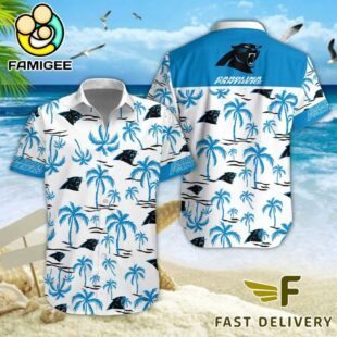 NFL Carolina Panthers Coconut Logo Beach Hawaiian Shirt