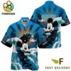 NFL Carolina Panthers Mickey Mouse Surfing Custom Name Hawaiian Shirt