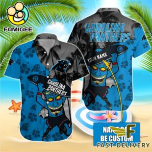 NFL Carolina Panthers Retro Custom Name Hawaiian Shirts