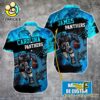 NFL Carolina Panthers Warrior Mascot Custom Name Hawaiian Shirt