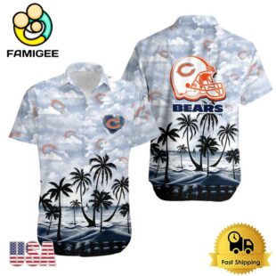 NFL Chicago Bears Coconut Palms Limited Edition Hawaiian Shirt
