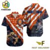 NFL Chicago Bears Football American Flag Mascot Custom Name Hawaiian Shirt