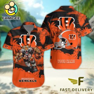 NFL Cincinnati Bengals Football Mascot Custom Name Hawaiian Shirt