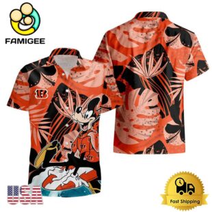 NFL Cincinnati Bengals Goofy Disney Limited Edition Hawaiian Shirt