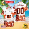 NFL Cincinnati Bengals Hibiscus Flower Custom Name Hawaiian Shirt