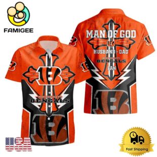 NFL Cincinnati Bengals Man Of God Gift For Father's Day Hawaiian Shirt
