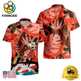 NFL Cleveland Browns Goofy Disney Limited Edition Hawaiian Shirt