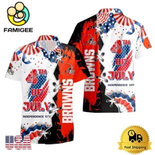NFL Cleveland Browns Happy Independence Day Hawaiian Shirt