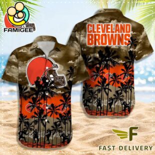 NFL Cleveland Browns Logo Team Vintage Hawaiian Shirt