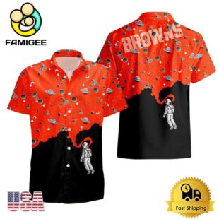 NFL Cleveland Browns Universal Astronaut Pattern Hawaiian Shirt