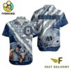NFL Dallas Cowboys Football American Flag Mascot Custom Name Hawaiian Shirt
