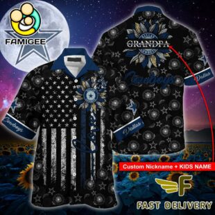 NFL Dallas Cowboys Happy Mother Day And Happy Father Day Custom Name Hawaiian Shirt