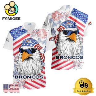 NFL Denver Broncos American Eagle Emblem Hawaiian Shirt