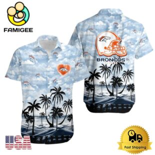 NFL Denver Broncos Coconut Palms Limited Edition Hawaiian Shirt