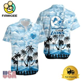 NFL Detroit Lions Coconut Palms Limited Edition Hawaiian Shirt