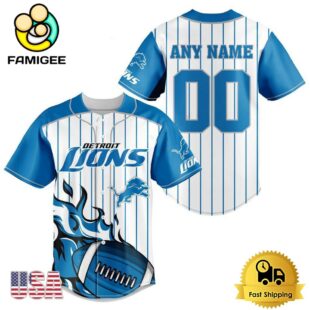 NFL Detroit Lions Game Day Ready Custom Baseball Jersey