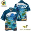 NFL Detroit Lions Hawaii Beach Custom Name Hawaiian Shirt