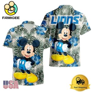 NFL Detroit Lions Mickey Disney Limited Edition Hawaiian Shirt