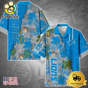 NFL Detroit Lions Tropical Style Custom Hawaiian Shirt