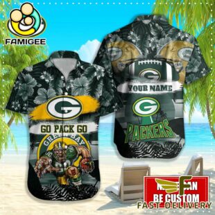NFL Green Bay Packers Mascot Football Hawaiian Shirt