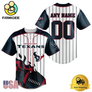 NFL Houston Texans Game Day Ready Custom Baseball Jersey