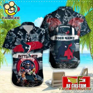 NFL Houston Texans Mascot Football Hawaiian Shirt